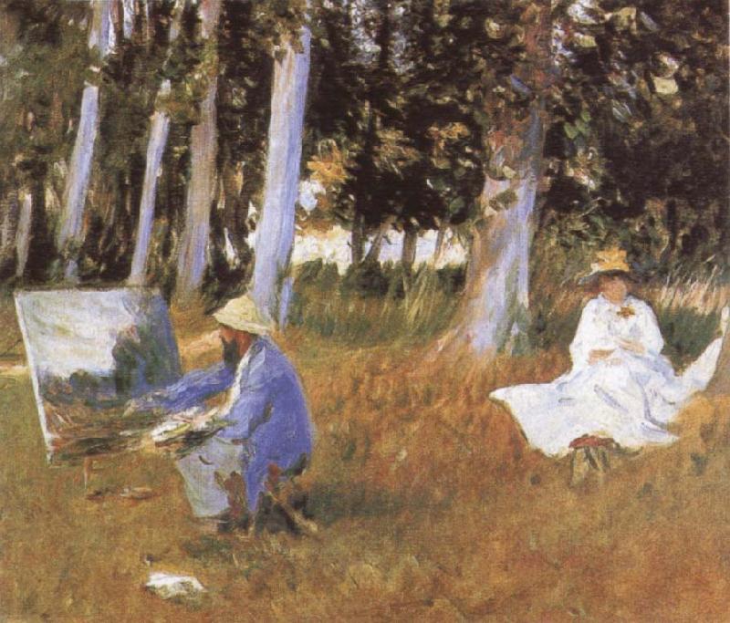 John Singer Sargent Claude Monet Painting at the Edge of a wood Sweden oil painting art